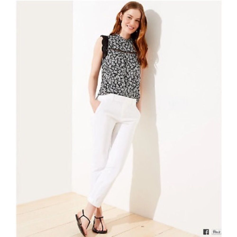 LOFT Girlfriend Chino Petite White